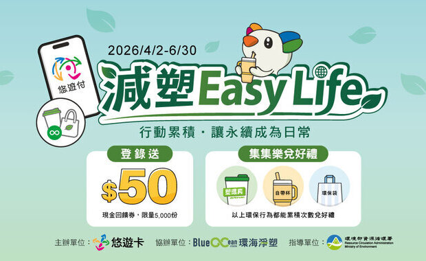 「減塑 Easy Life」活動公告與悠遊付 APP 操作指引